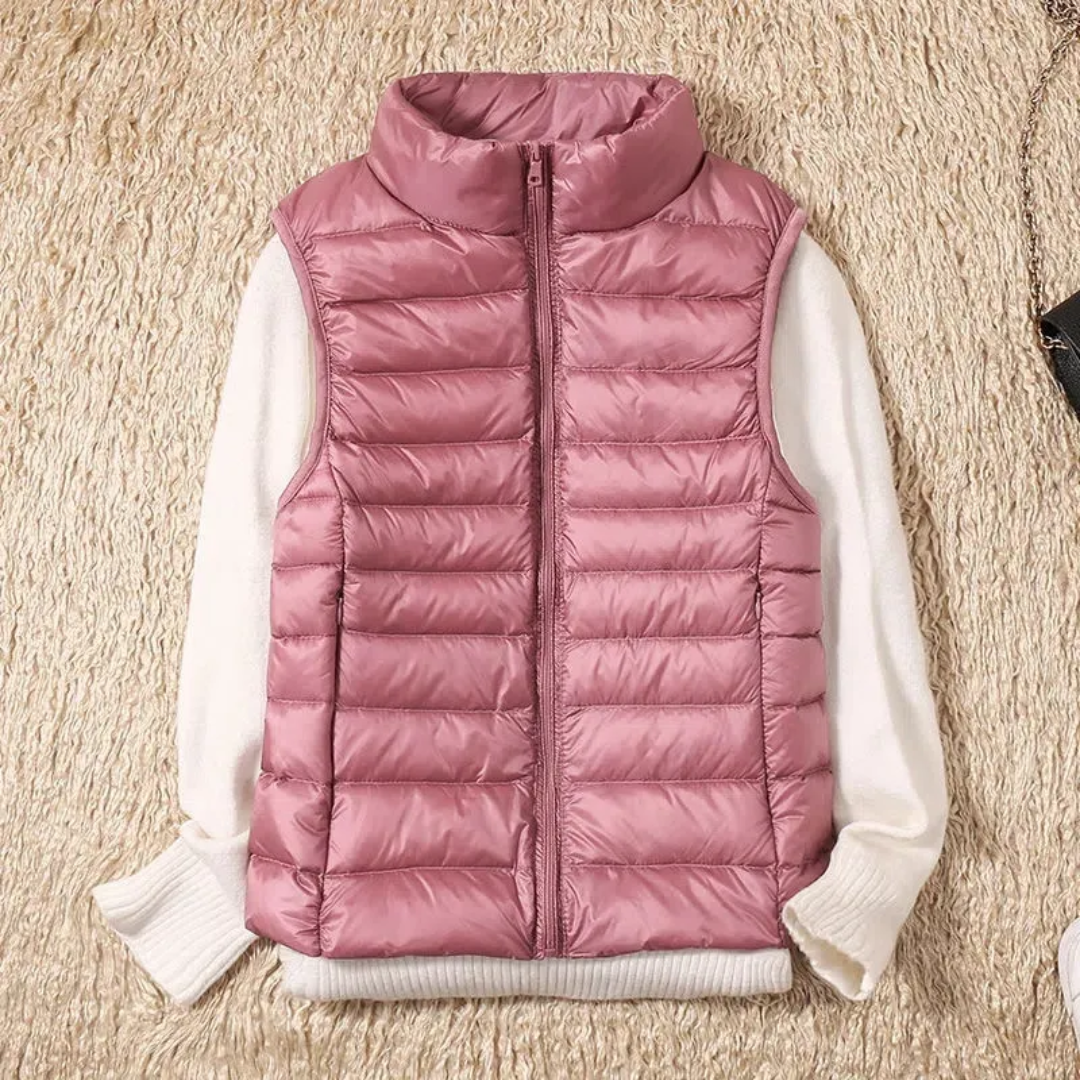 Farrah | Classic Padded Stand Collar Vest
