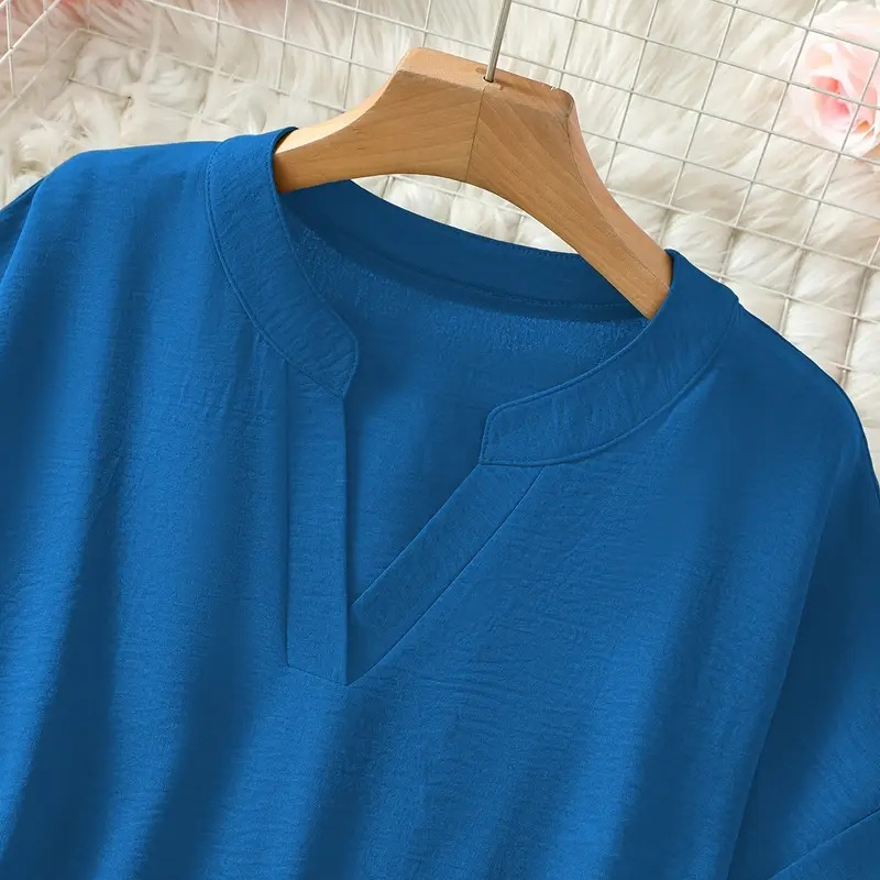 Elowyn | Relaxed V Neck Tunic Blouse