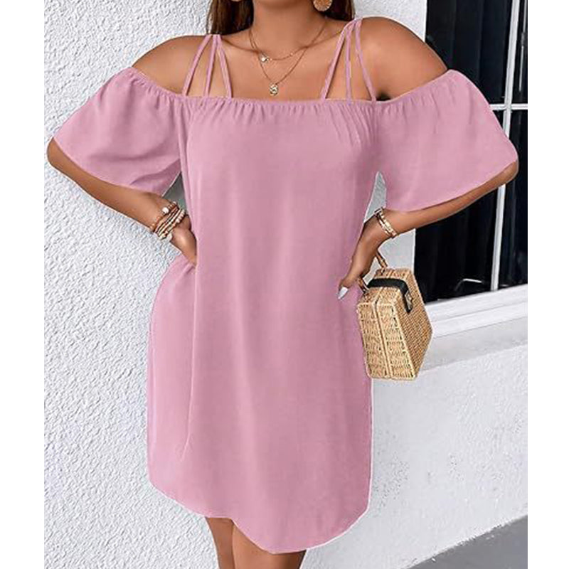 Faylinn | Off Shoulder Swing Mini Dress