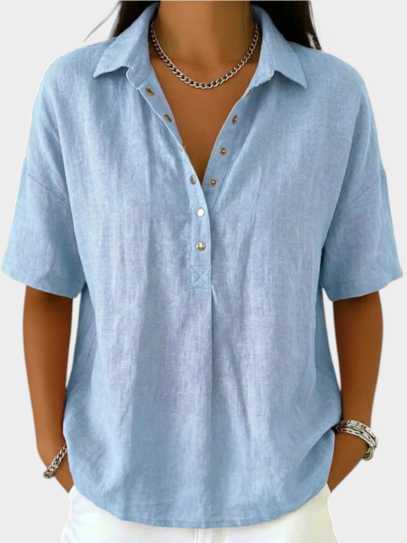 Bellavie | Classic Collared Summer Blouse