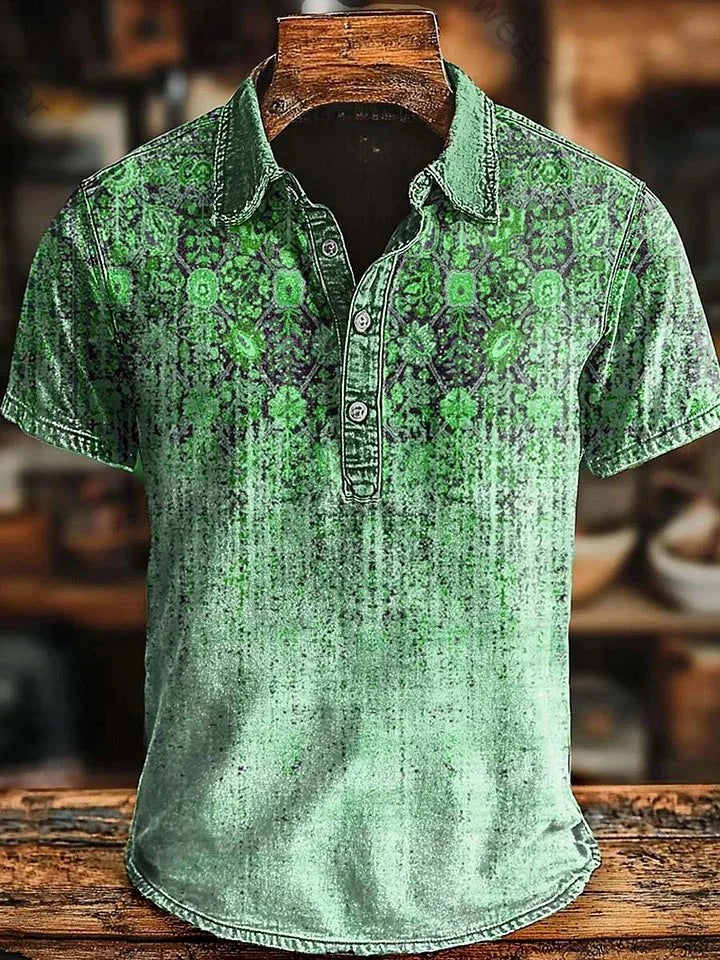 Drystan | Rustic Print Casual Polo