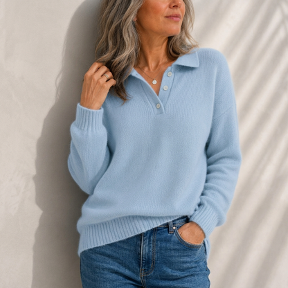 Ismay | Soft Collared Knit Sweater