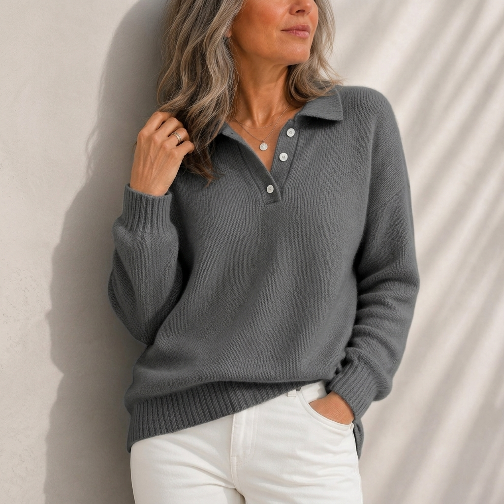 Ismay | Soft Collared Knit Sweater