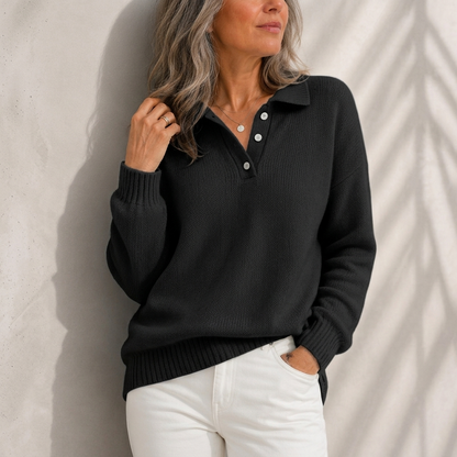 Ismay | Soft Collared Knit Sweater