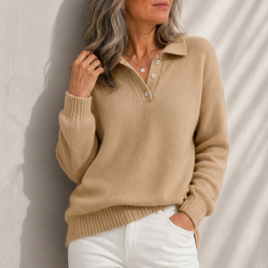 Ismay | Soft Collared Knit Sweater