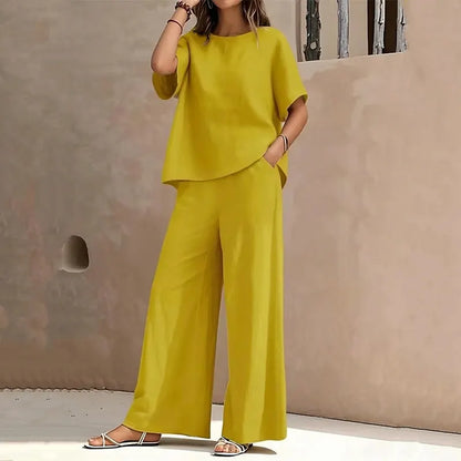 Taverine | Relaxed Wide Leg Two Piece Set