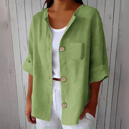 Junivere | Relaxed Linen Button Blouse