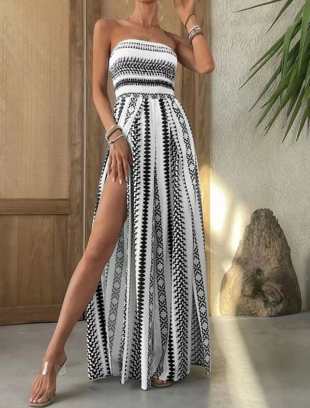 Annelise | Strapless Bohemian Maxi Dress