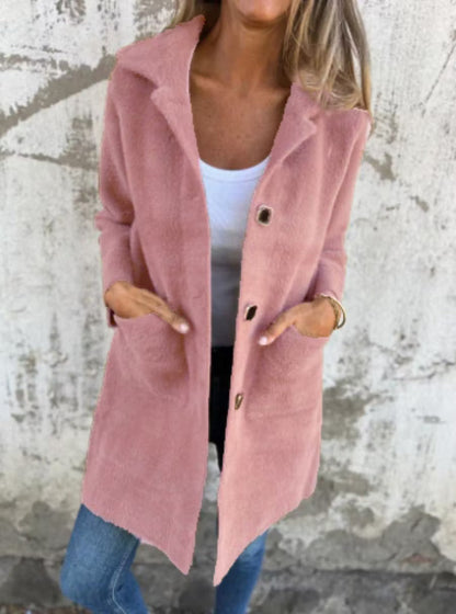 Florissa | Soft Touch Longline Button Coat