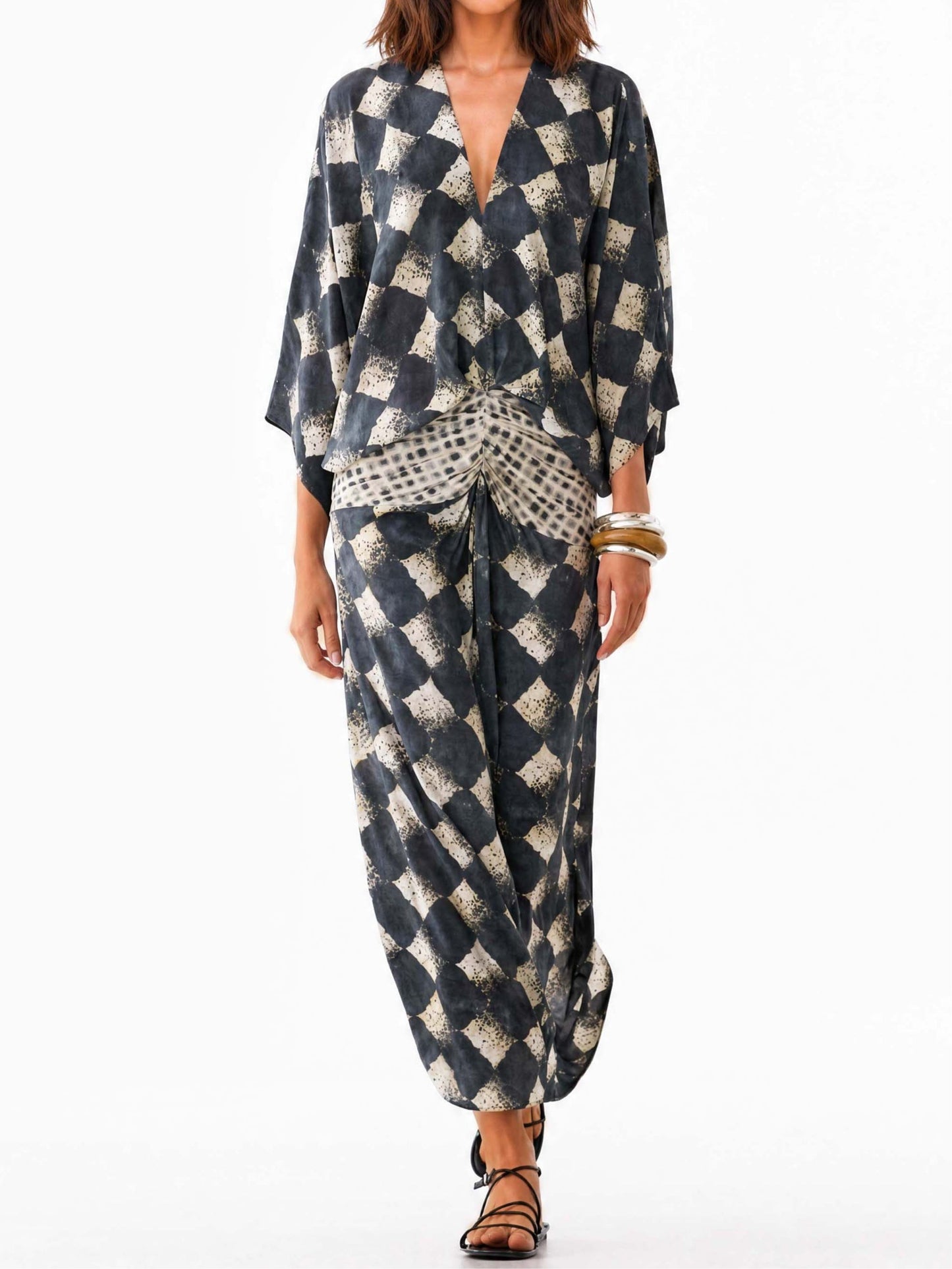 Gavrielle | Kimono Sleeve Printed Dress