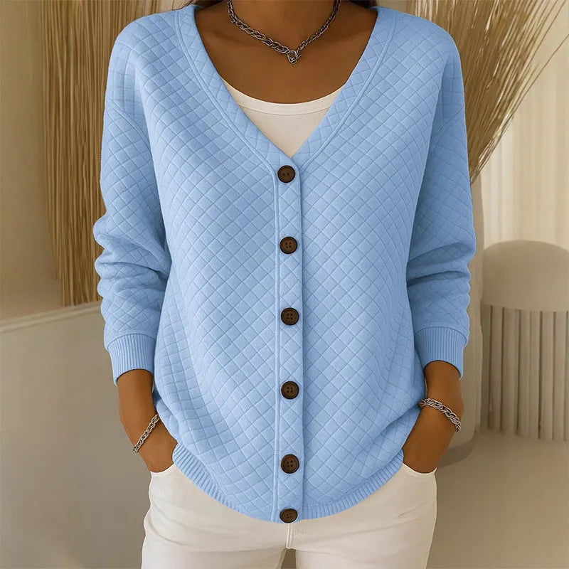 Ellavine | Textured Button Knit Cardigan