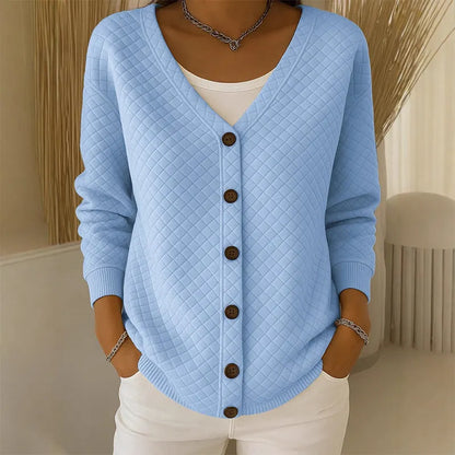 Ellavine | Textured Button Knit Cardigan