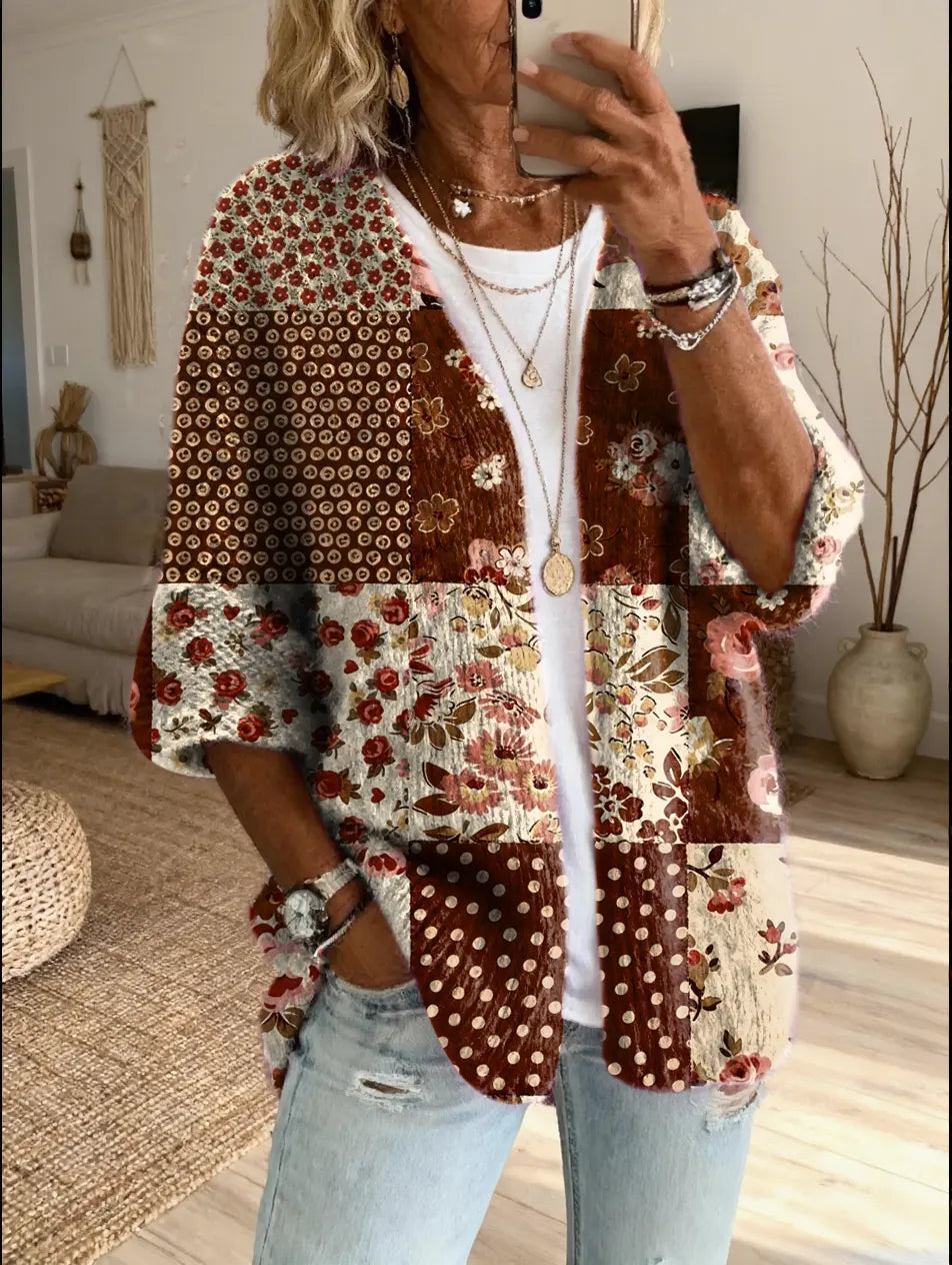 Solara | Floral Patchwork Cardigan