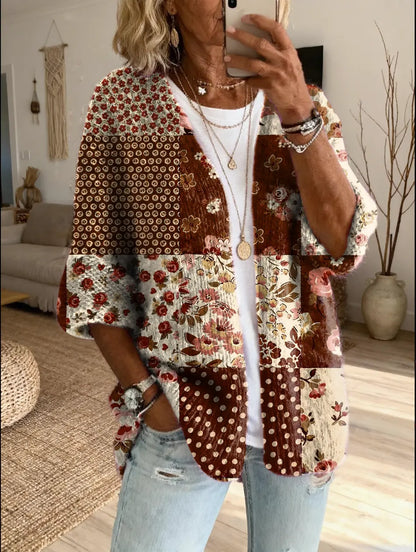 Solara | Floral Patchwork Cardigan