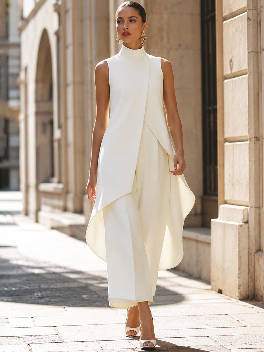 Valencia | Sleeveless High Neck Palazzo Jumpsuit