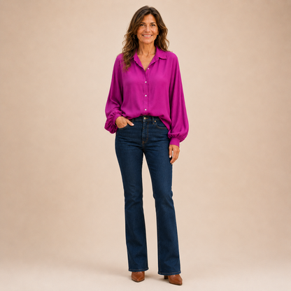 Marcelline | Relaxed Collar Button Blouse