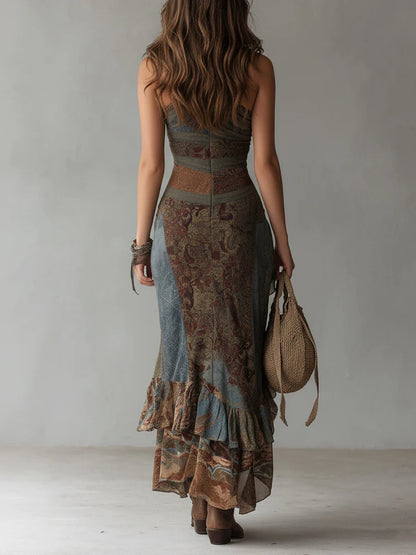 Avelora | One Shoulder Boho Maxi Dress