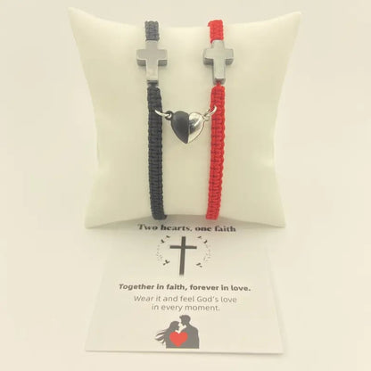 Elaric | Cross Charm Couple Bracelets