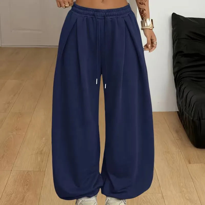 Tavella | Relaxed Drawstring Wide Leg Trousers