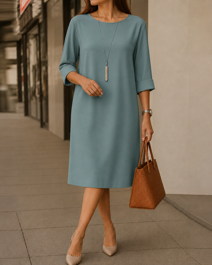 Nirella | Casual Three Quarter Sleeve Midi Dress
