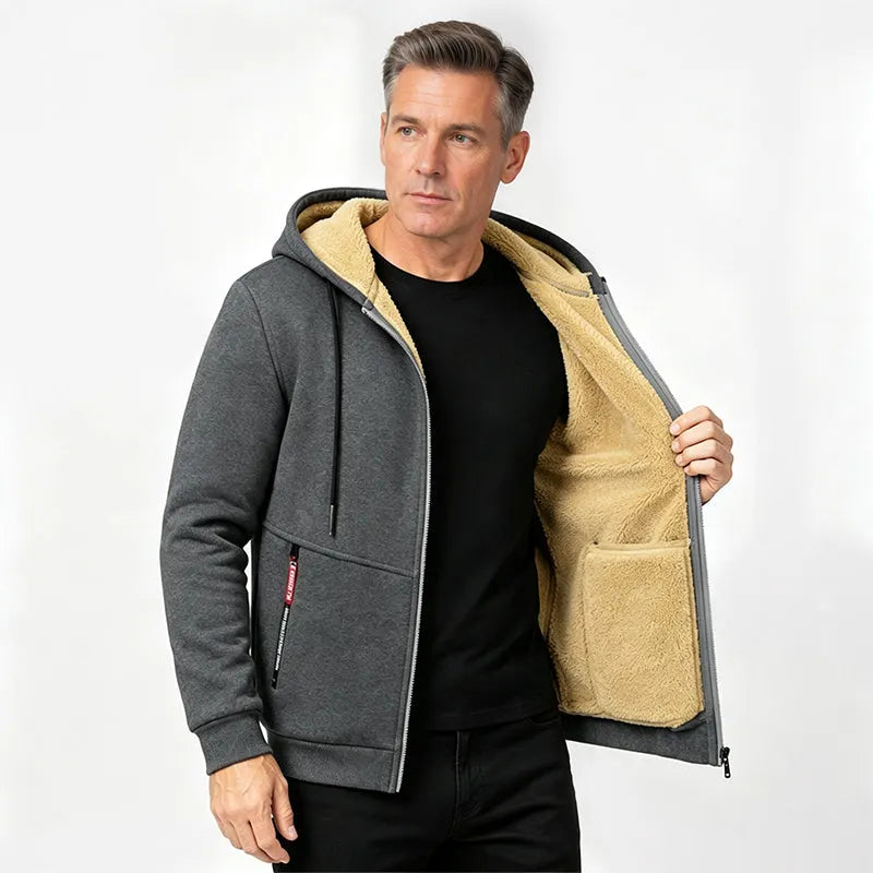 Emmett | Cozy Zip Front Hooded Jacket