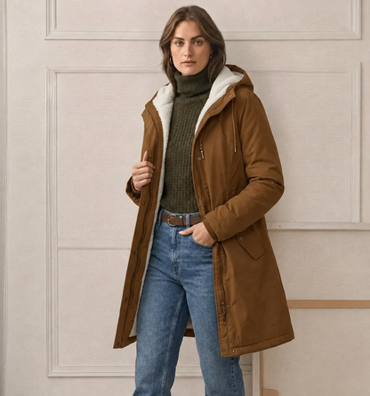 Fawn | Plush Lined Hooded Parka Coat