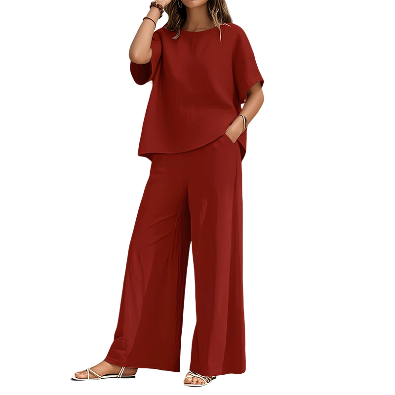 Taverine | Relaxed Wide Leg Two Piece Set