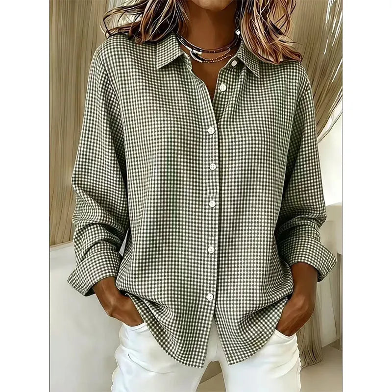 Maristelle | Classic Gingham Button Blouse