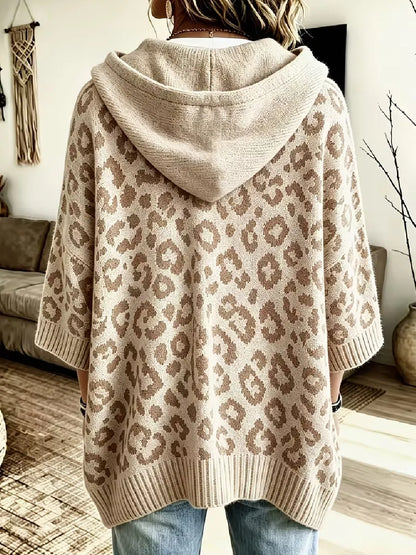Loxley | Leopard Hooded Knit Sweater