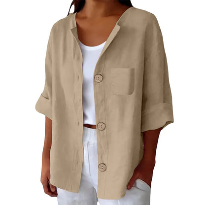 Junivere | Relaxed Linen Button Blouse