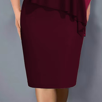 Faustine | Elegant Chiffon Cape Dress
