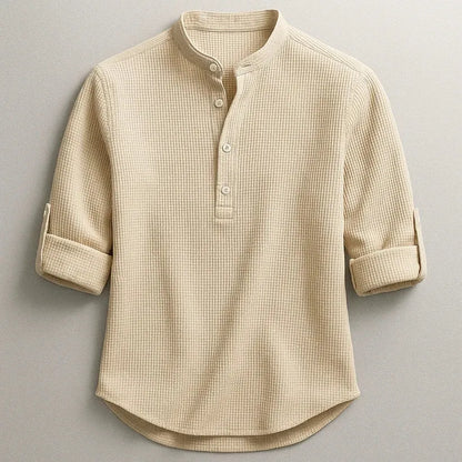 Kendrick | Waffle Knit Henley Shirt