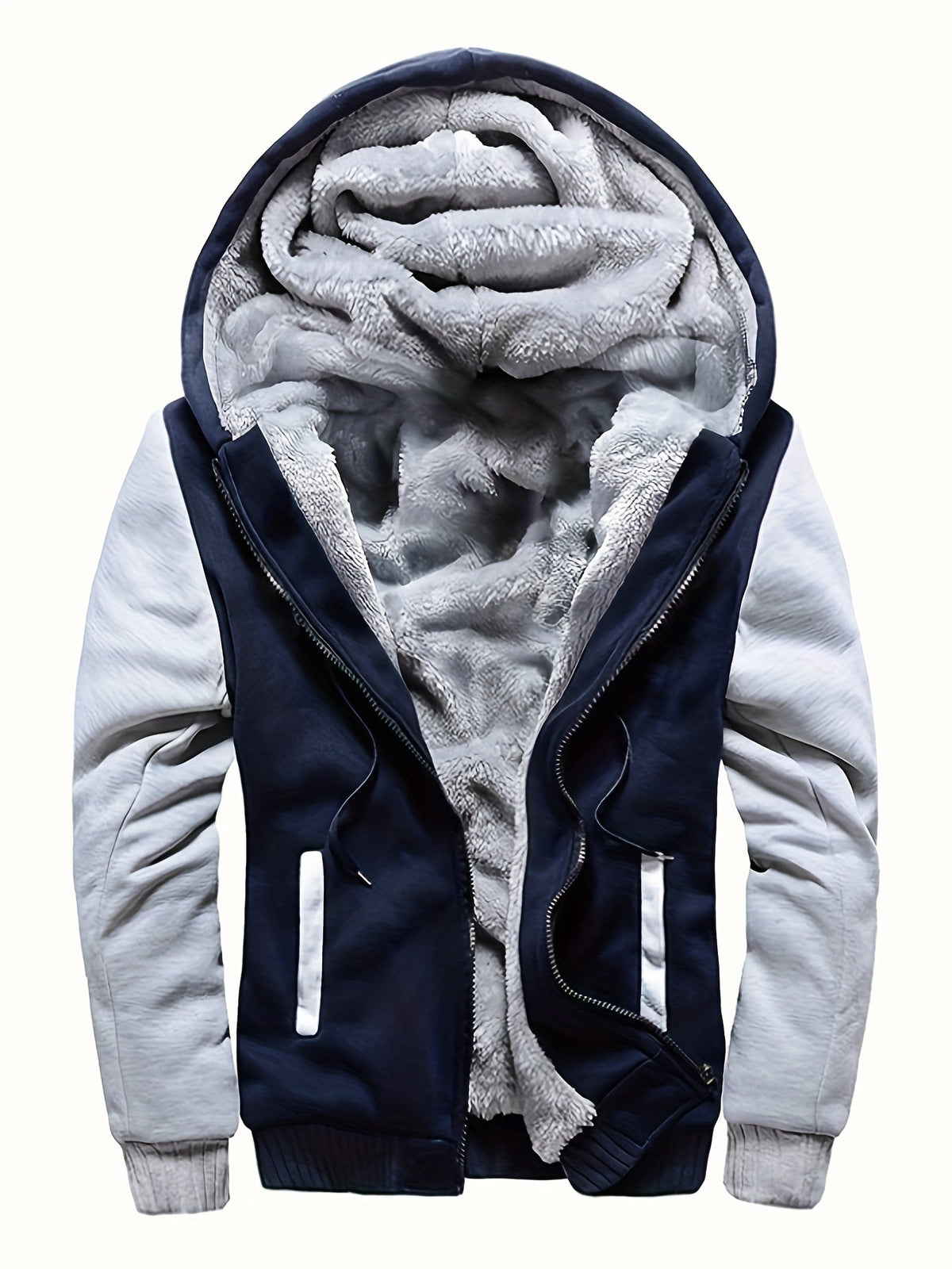 Quinlan | Plush Lined Zip Up Hooded Jacket