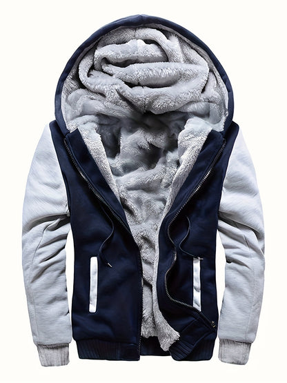 Quinlan | Plush Lined Zip Up Hooded Jacket
