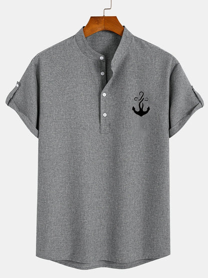 Tavrion | Henley Collar Casual Summer Shirt