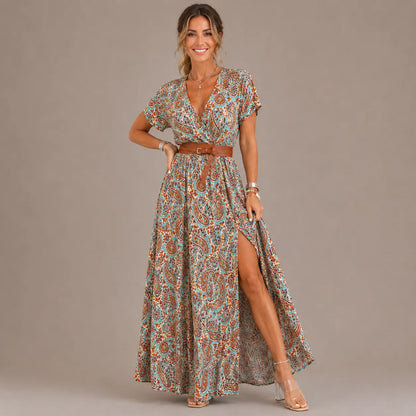 Quinara | Bohemian Wrap Maxi Dress