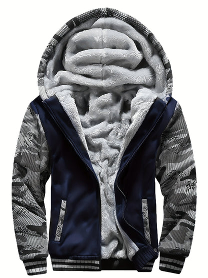 Quinlan | Plush Lined Zip Up Hooded Jacket