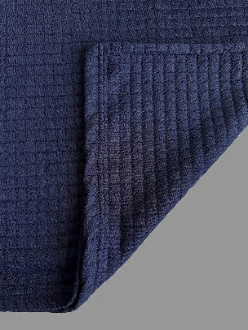 Zyvoren | Textured Long Sleeve Polo Shirt