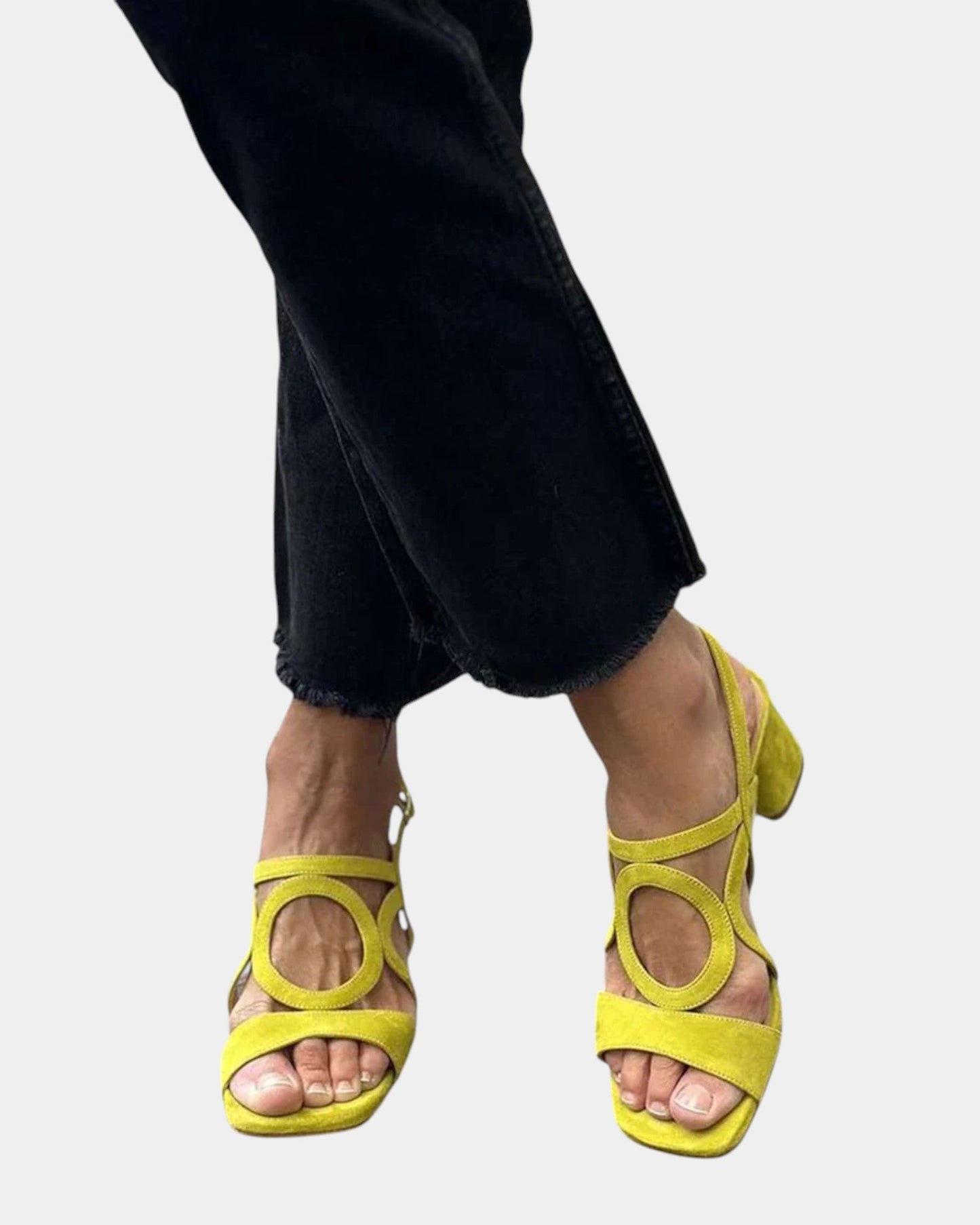 Amabel | Cutout Block Heel Sandals