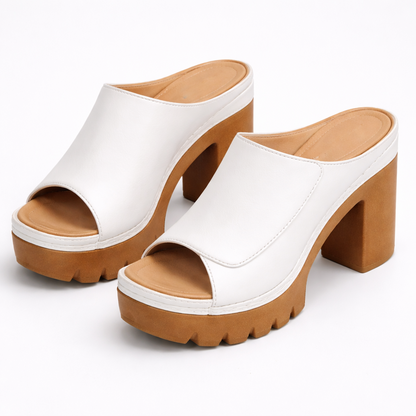 Zinnara | Retro Inspired Heel Mule Sandals