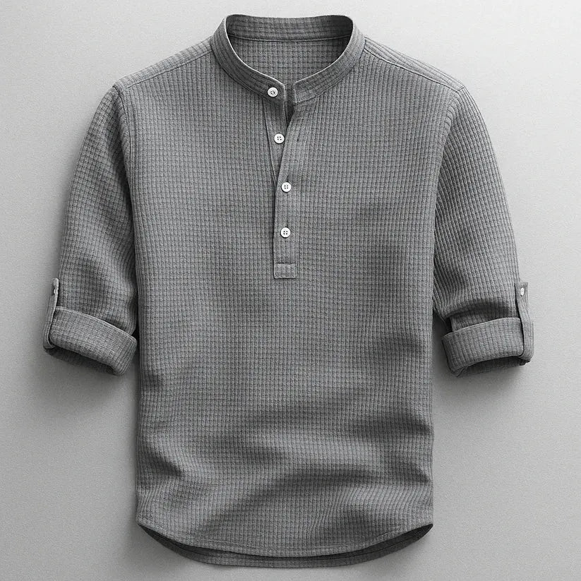 Kendrick | Waffle Knit Henley Shirt