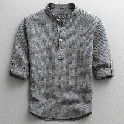 Kendrick | Waffle Knit Henley Shirt