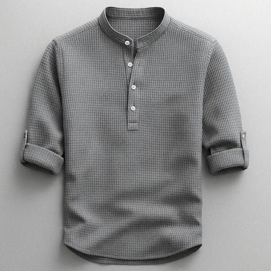 Kendrick | Waffle Knit Henley Shirt