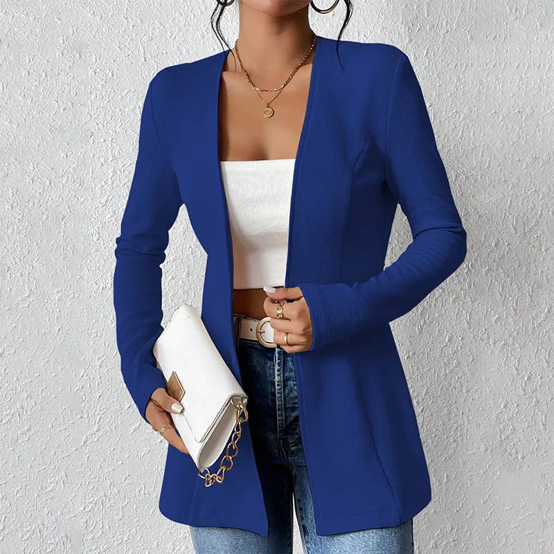Wisteria | Tailored Open Neck Longline Blazer