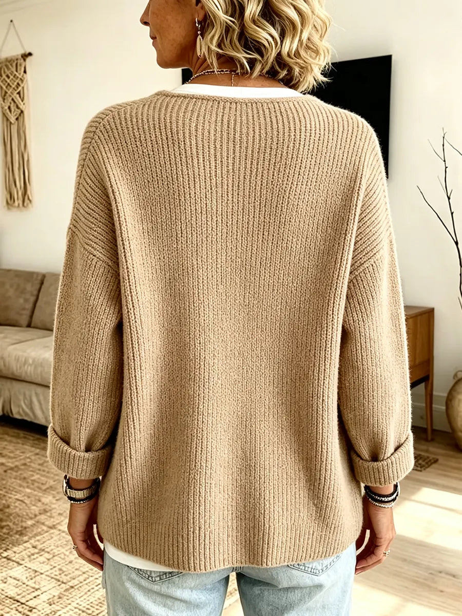 Kallie | Relaxed Button Detail Knit Cardigan