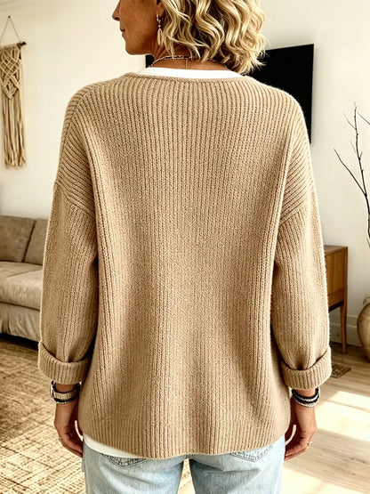 Kallie | Relaxed Button Detail Knit Cardigan