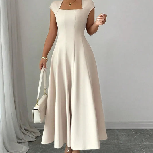 Aderyn | Elegant Square Neck Maxi Dress