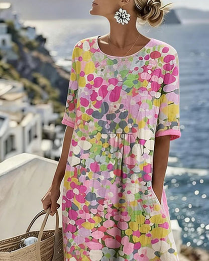 Orlena | Floral Print Relaxed Midi Dress