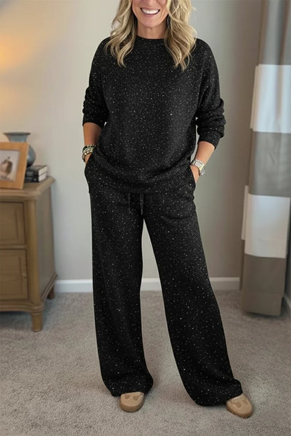 Perrine | Shimmer Relaxed Two Piece Pants Set