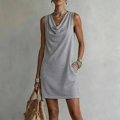 Sabine | Relaxed Drape Neck Day Dress